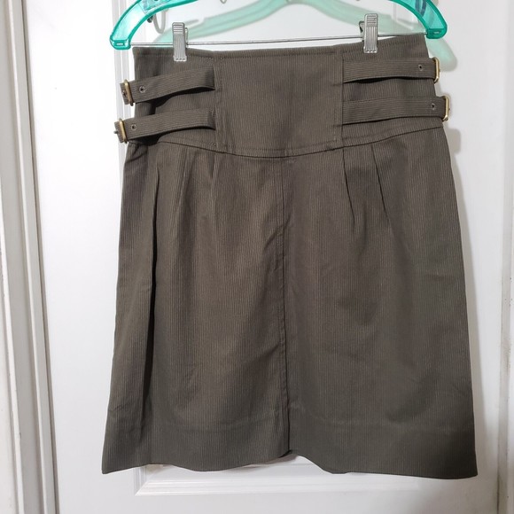 New w/ Defects Marc by Marc Jacobs Military Green Skirt Womens Size 8 Buckles - Picture 4 of 12